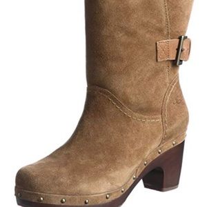 Ugg Shearling Ankle Boots- Camel Color